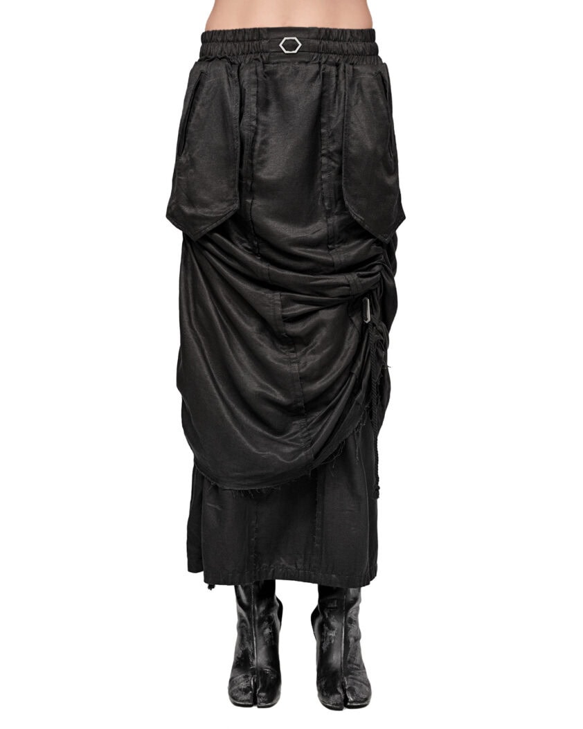 Raw Silk Layers Adjust Skirt