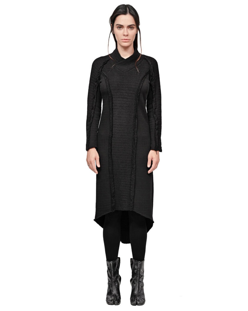 Reverse Edge Construct Knit Dress