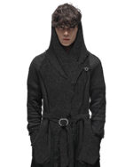 Reverse Edge Hood Buckle Cardigan