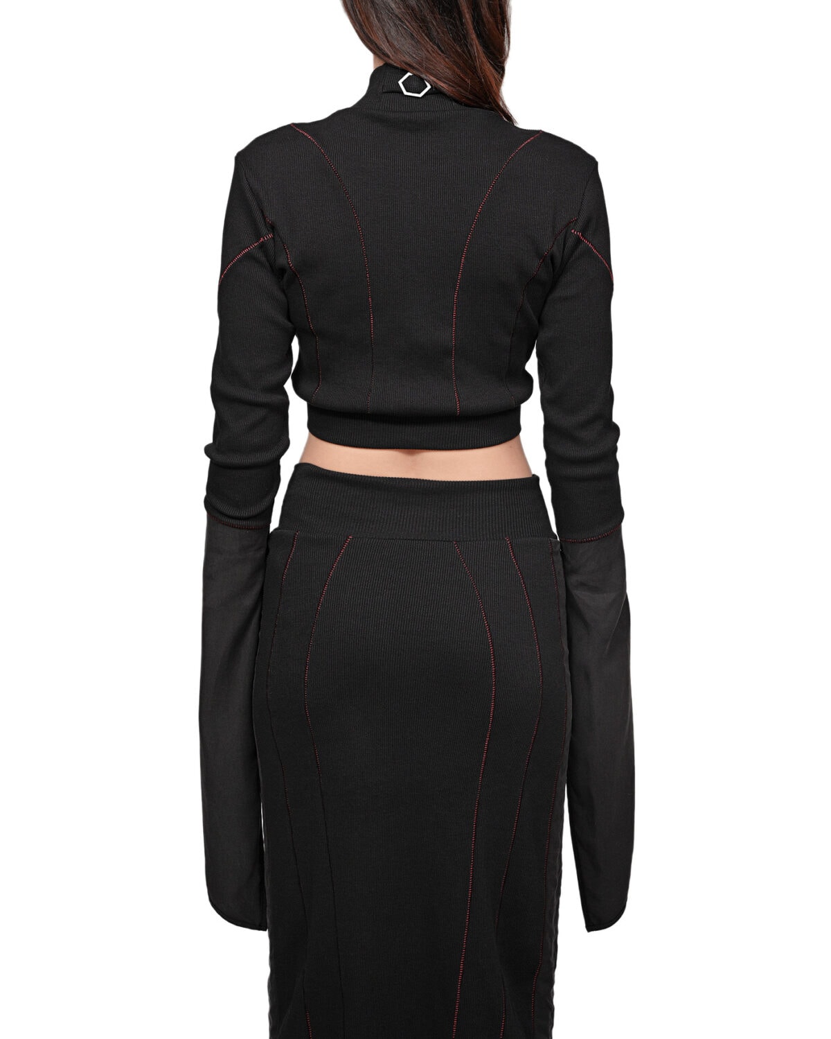 Rib Knit Lilium Layers Crop Top