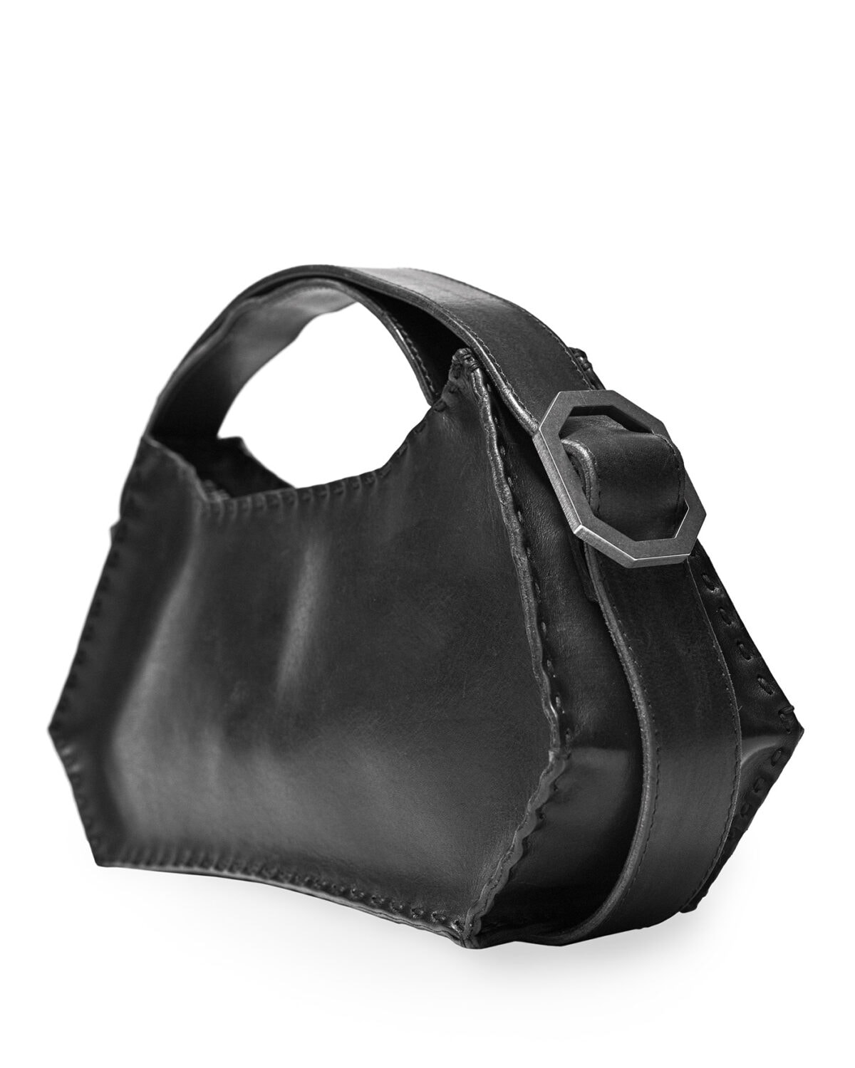 Oracle Leather Shoulder Hexa Bag