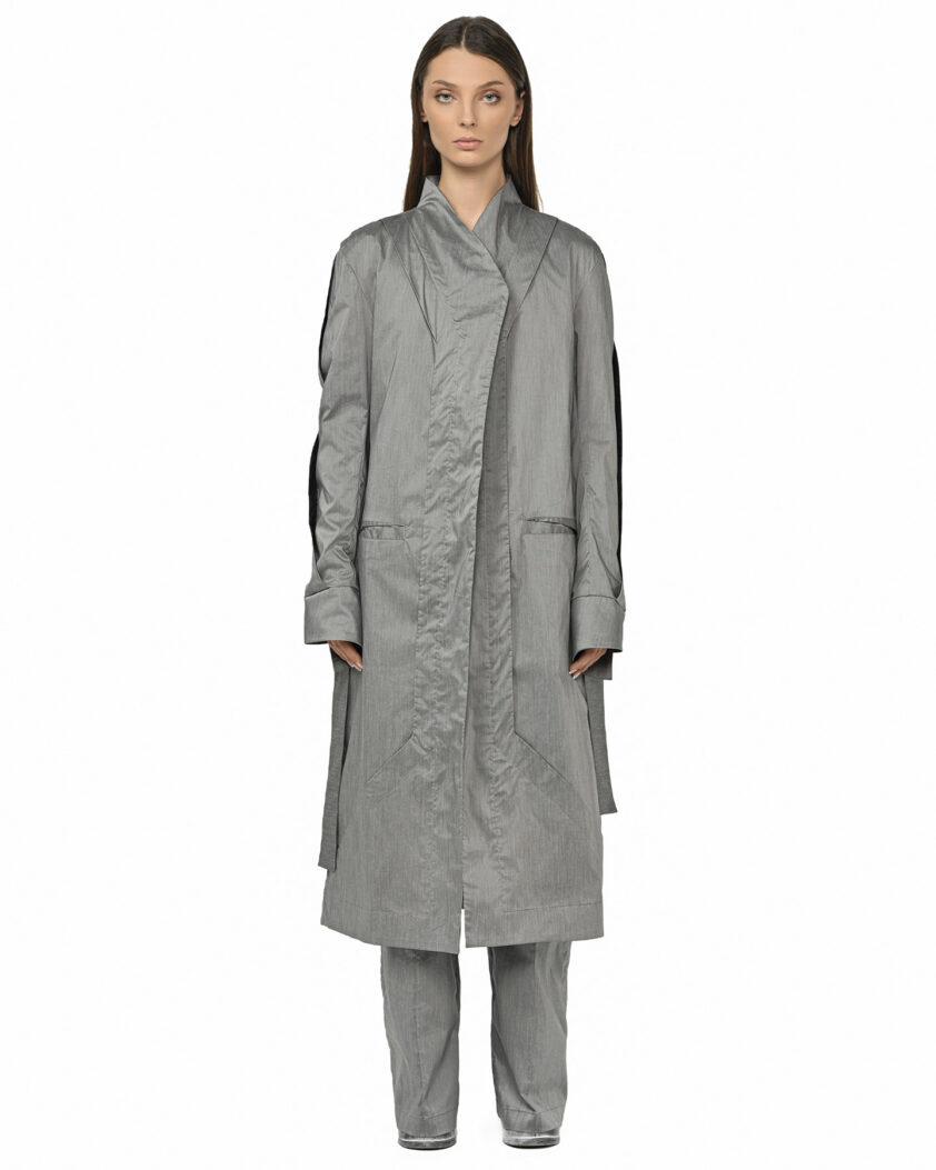 Gravity Grey Deconstruct Trench Coat