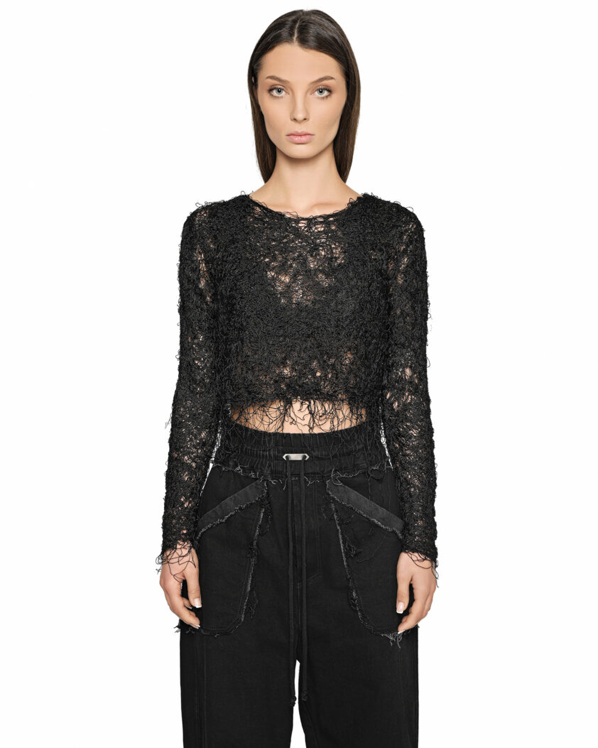 Fiber Web Bonded Long-sleeve Top