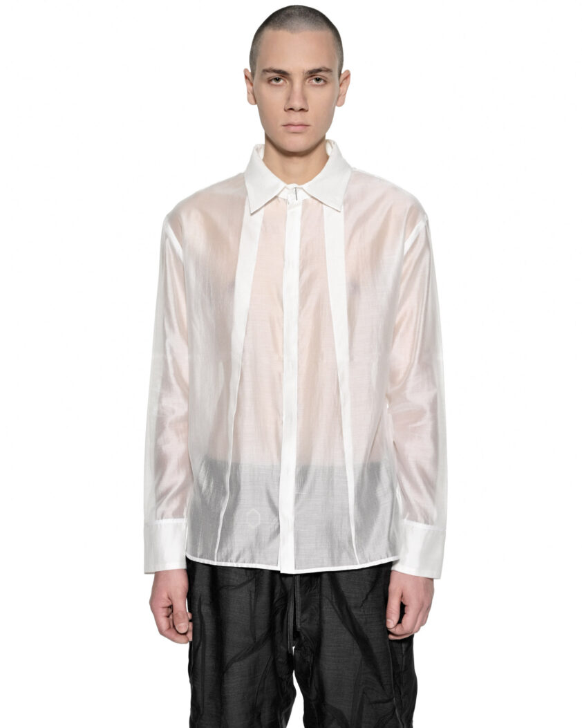 Radiant White Bone Collar Shirt